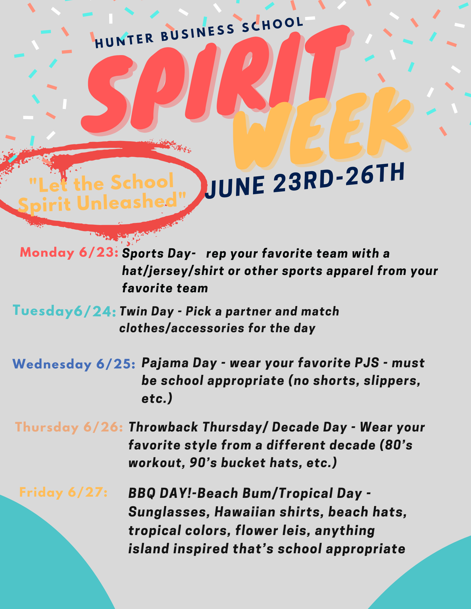 Hunter Business School Spirit Week