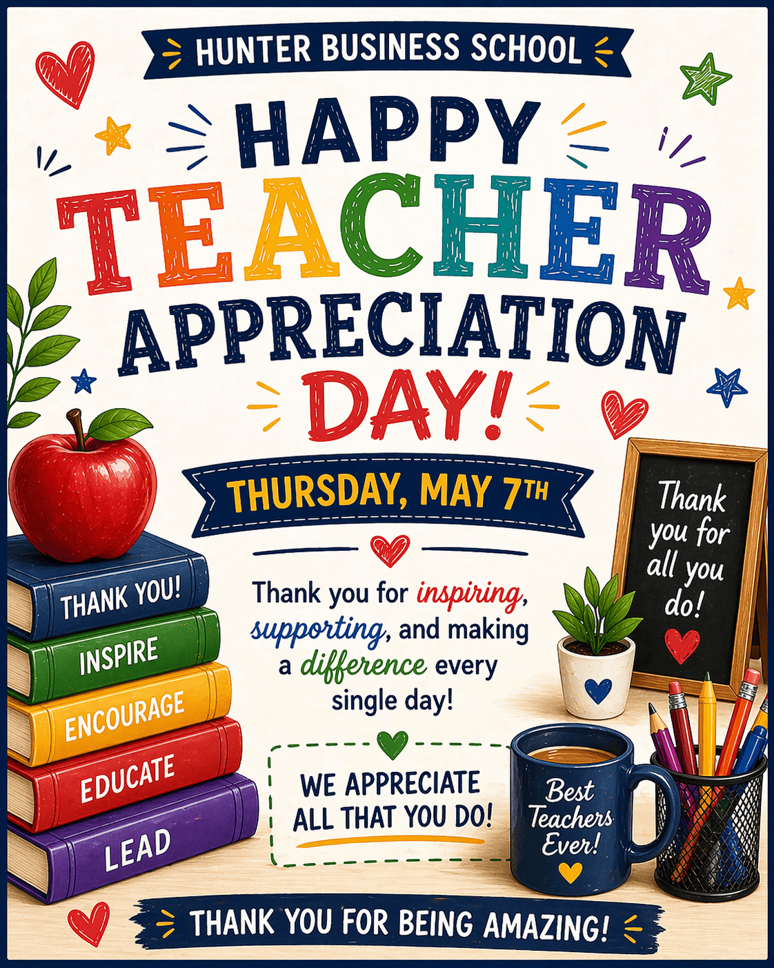Teacher Appreciation Day at Hunter Business School