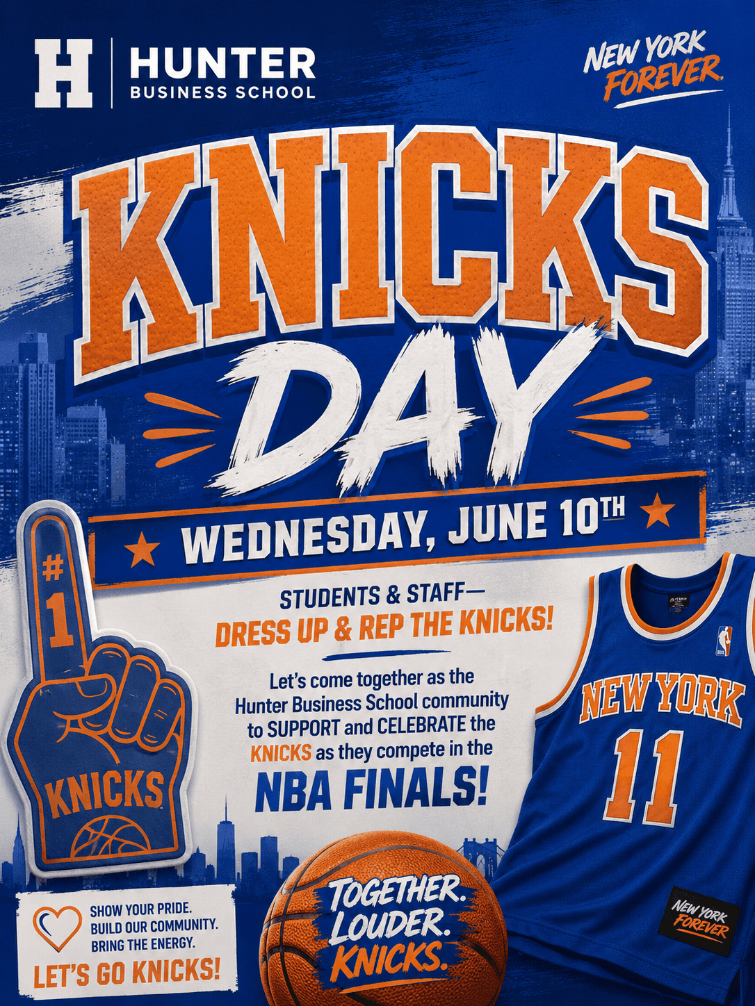 Hunter Business School New York Knicks Day